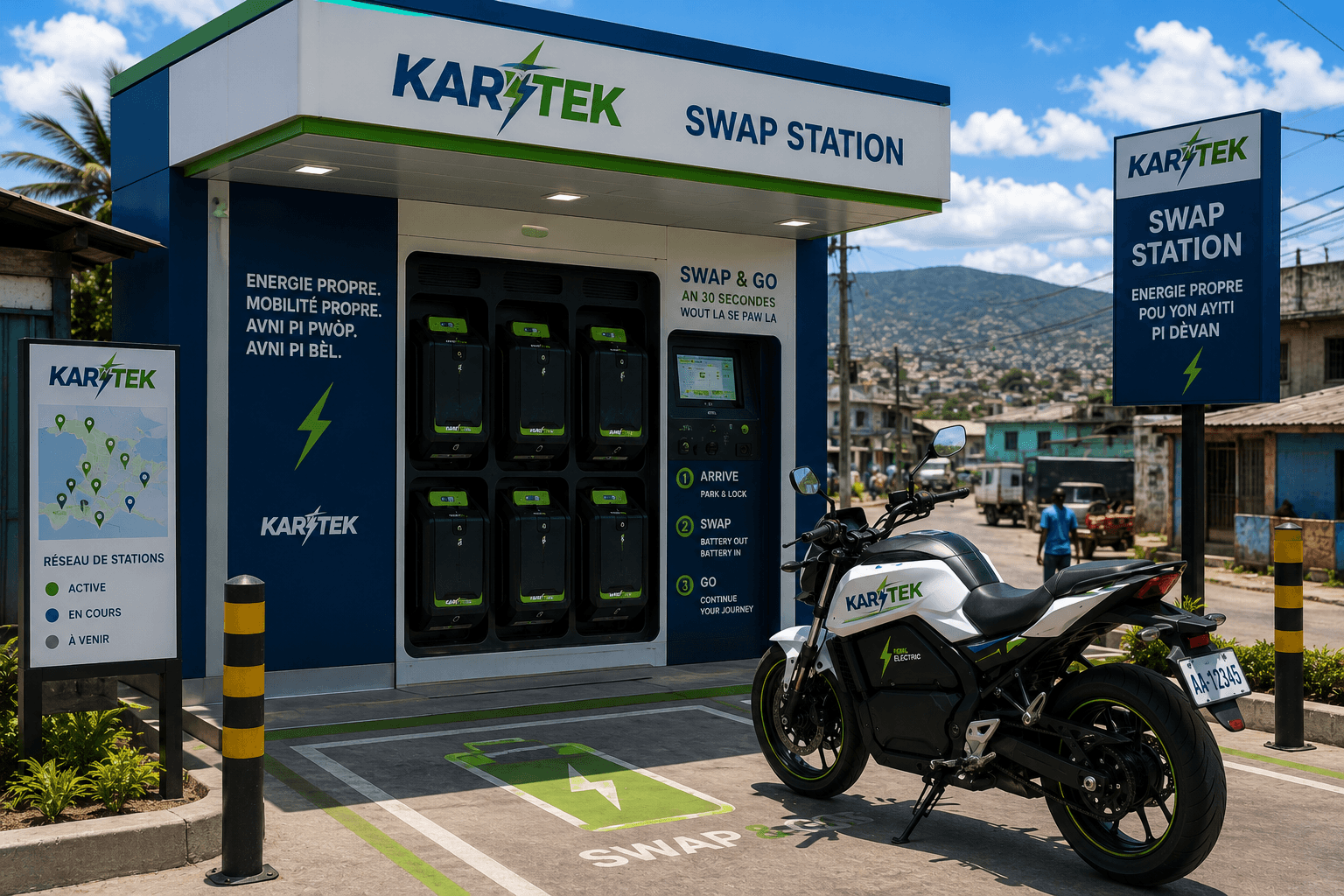 KARITEK battery swap station concept